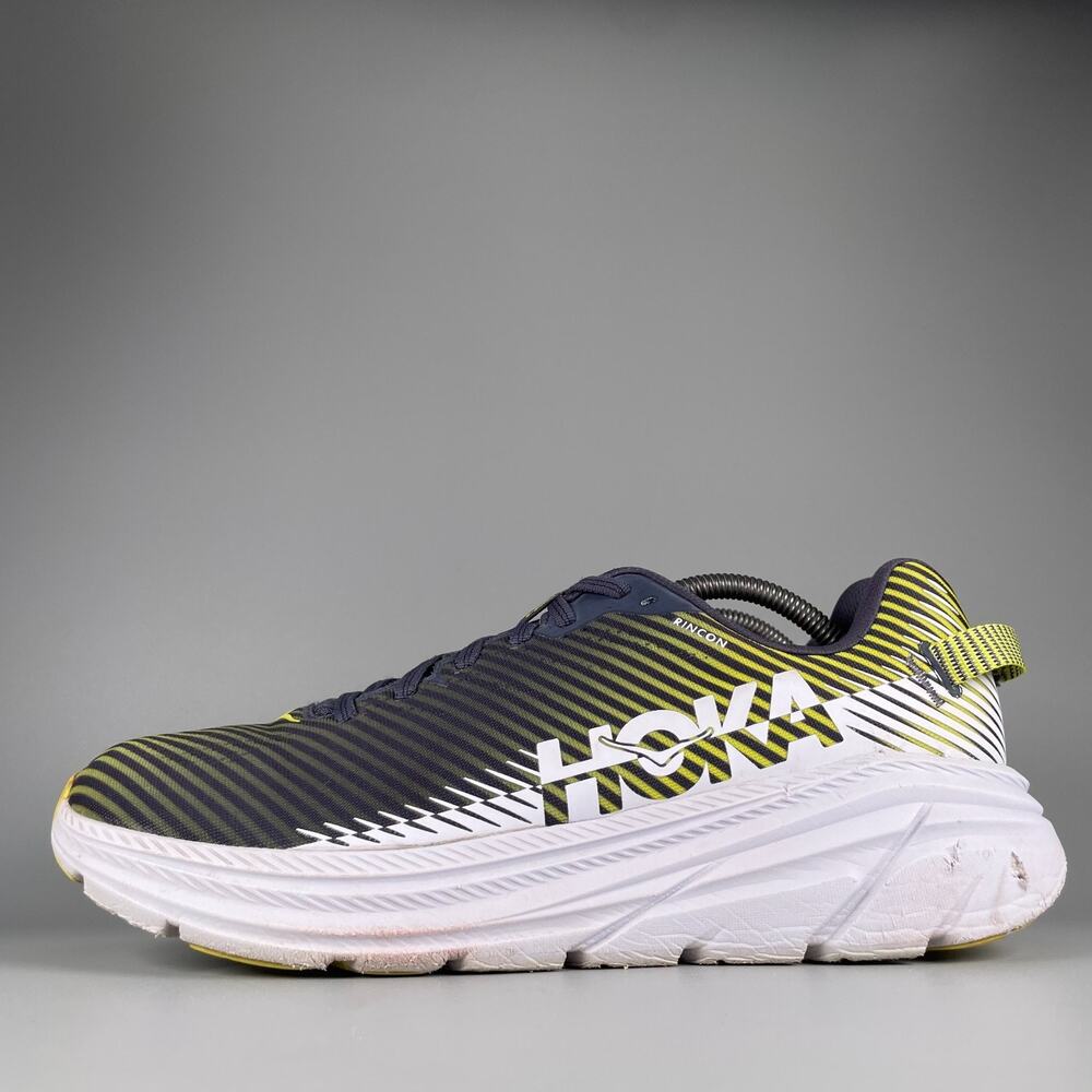Hoka One One Rincon 2 Men's Size 11 Gray Yellow Athletic Running Shoes Sneakers